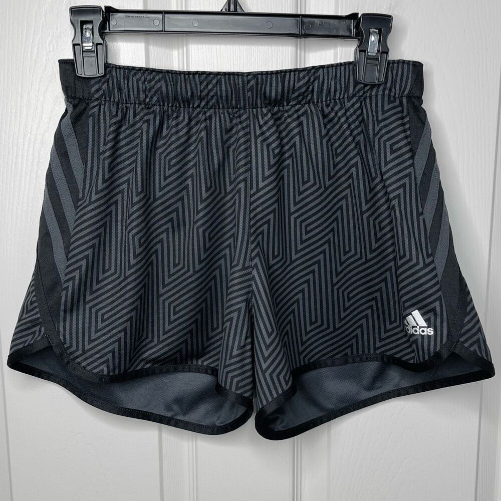 Adidas 3” Inseam Knit Pacer Athletic Shorts (Gray/Black) - Small